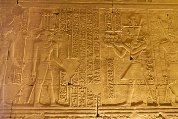 Relief at the Temple of Kalabsha, Aswan, Egypt