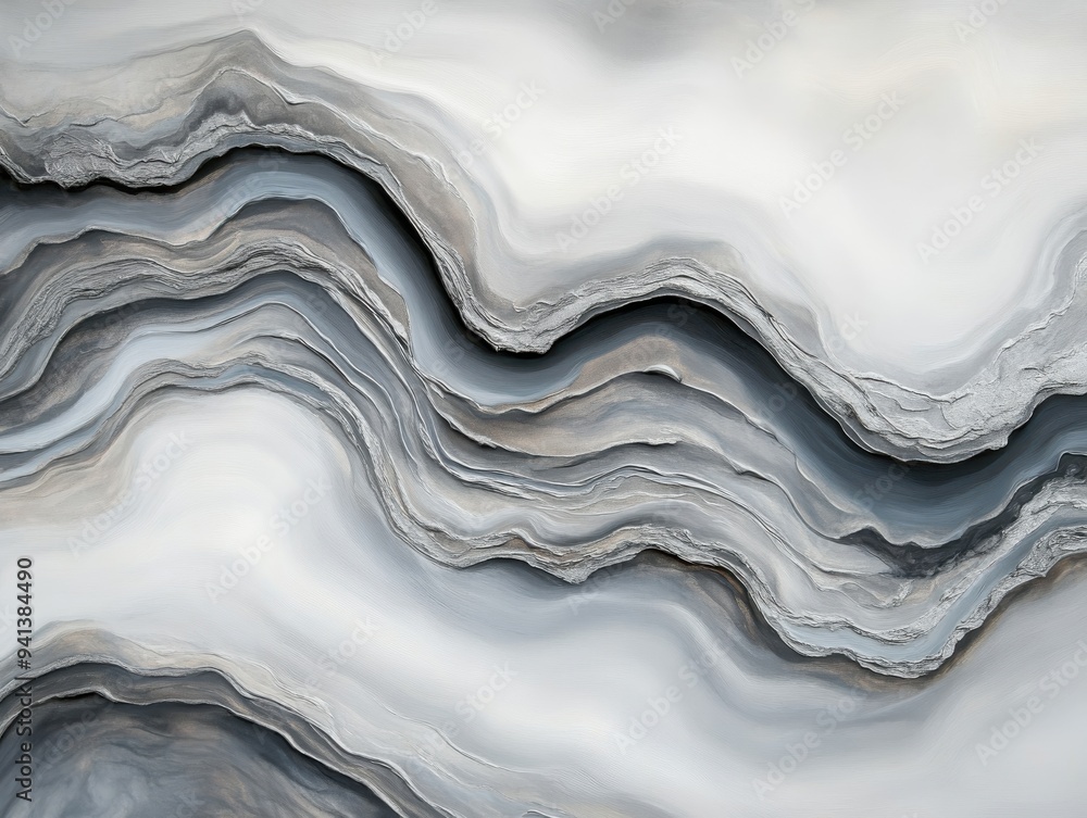 Poster abstract wave patterns in shades of gray create a modern and elegant backdrop for visual projects an
