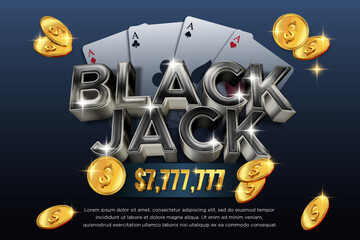 blackjack text effect