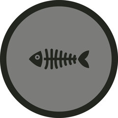 Fish Bone Icon Design