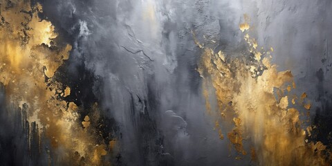Abstract background created with black, grey, and gold paint , abstract, background, texture, paint, artistic, modern, elegant