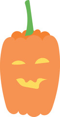 Halloween vector pumpkin on white background