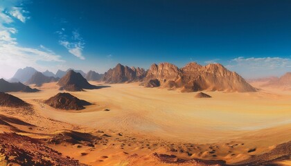 Naklejka premium Desert sunset with mountain near Phoenix, Arizona, USA By Jenifoto