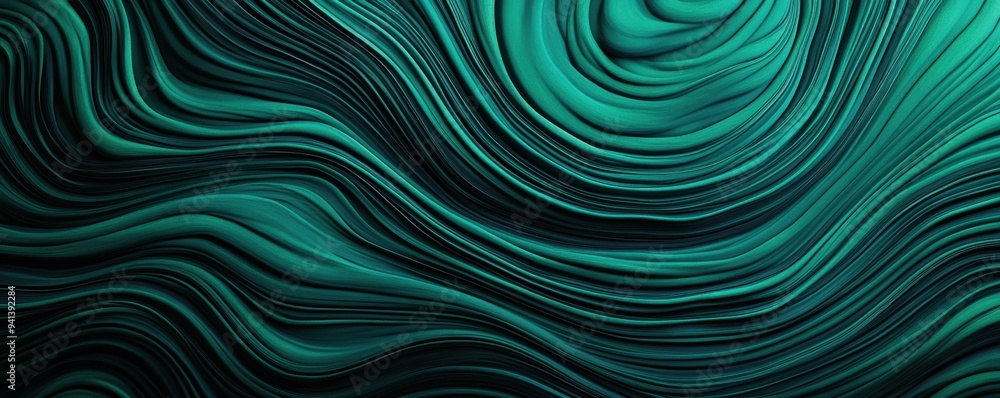 Poster vibrant abstract background with flowing green waves, perfect for artistic and creative projects tha