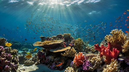 coral reef in the sea