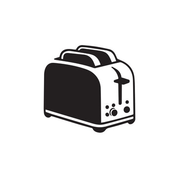 recommend clip art: Toaster vector silhouette illustration on transparent background
