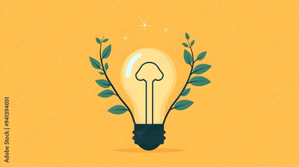 Aufkleber illuminating insights:branching pathways to diverse growth in flat design