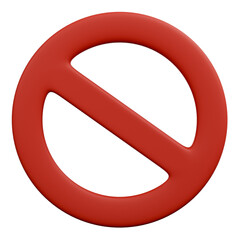 ban sign 3d illustration