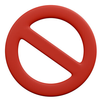 ban sign 3d illustration