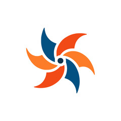 pinwheel modern logo vector illustration template design