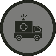 Ambulance Vector Icon Design