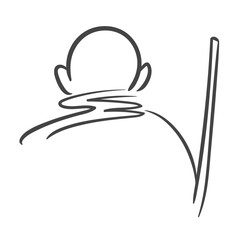 Mahatma gandhi jayanti. 2 october gandhi jayanti sketch, drawing, line art , vector design