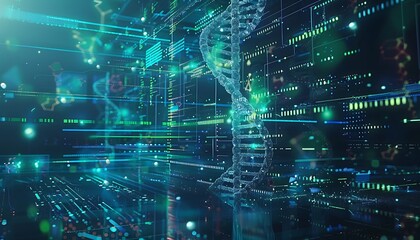 Dynamic Visualization of Genetic Code Analysis with DNA Helix and Data Points