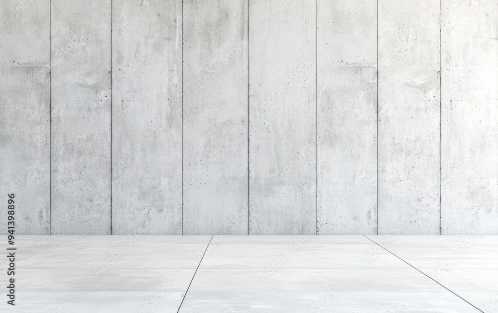 Poster modern minimalist concrete wall with clean lines and subtle texture, perfect for backgrounds or arch