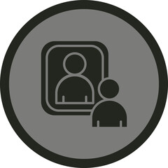 Self Reflection Vector Icon Design