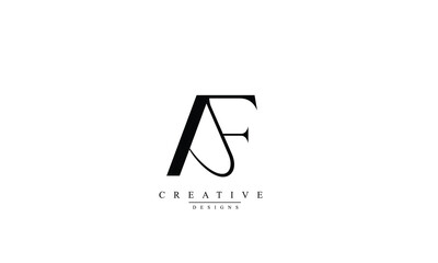 AF FA A F abstract vector logo monogram template