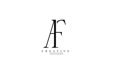 AF FA A F abstract vector logo monogram template