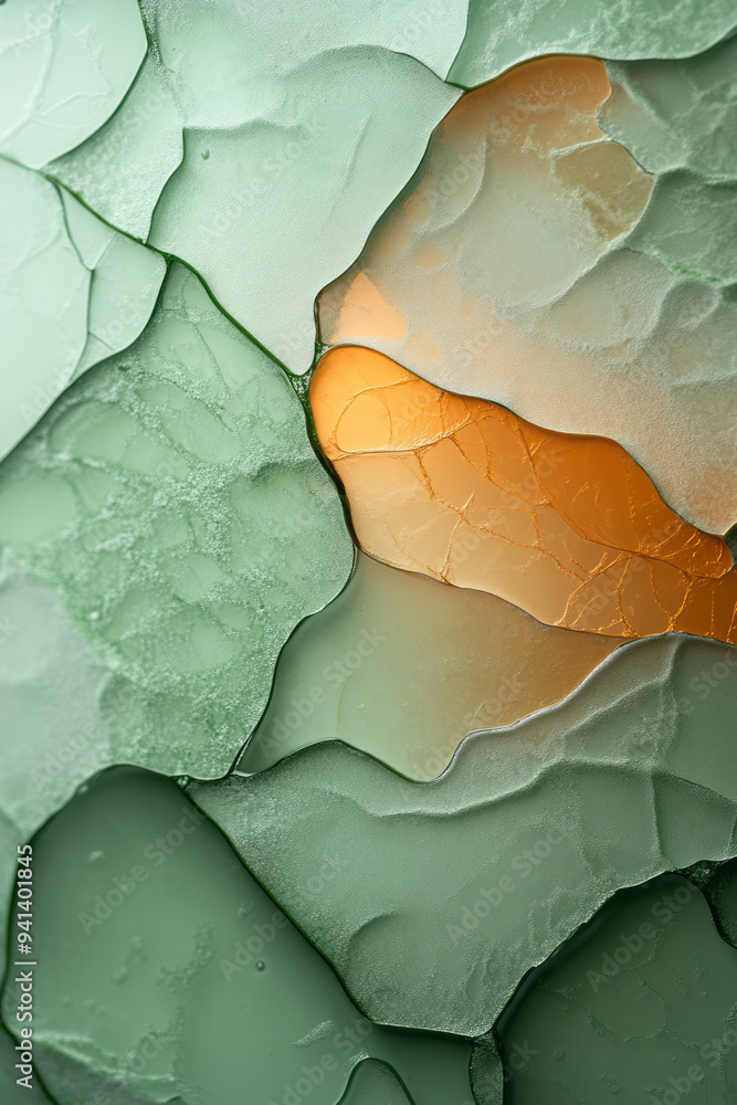 Aufkleber a pistachio-colored background with a faint, repeating pattern of abstract shapes, adding visual int