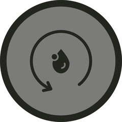 Water Cycle Vector Icon Design