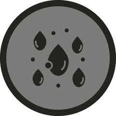 Raindrops Vector Icon Design