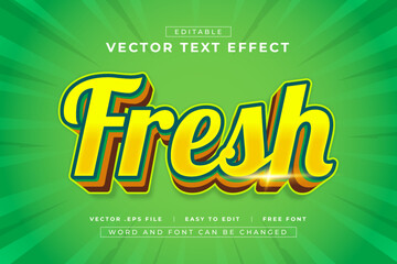 Fresh 3D editable text effect