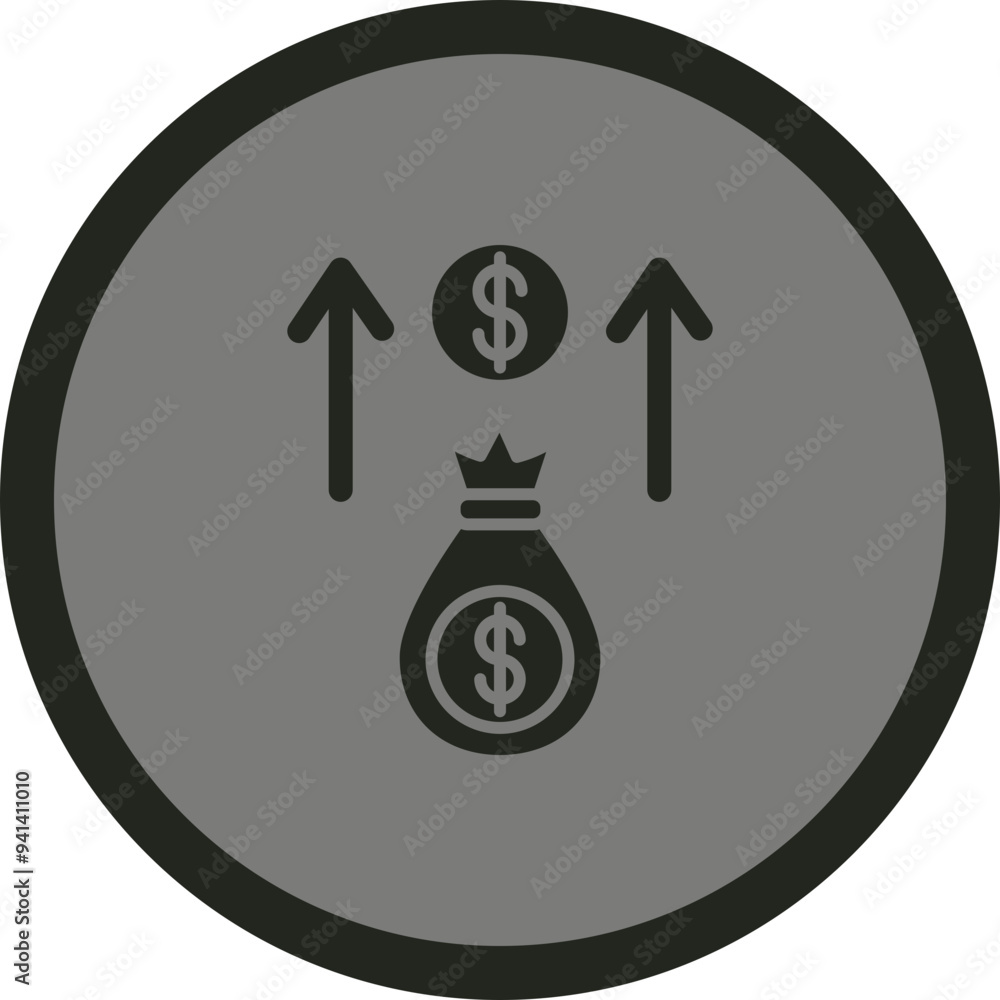 Poster profitability icon design