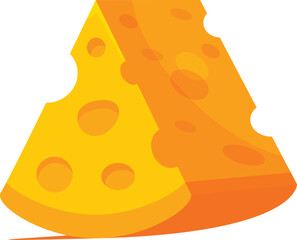 Cartoon piece of cheese being flipped over, perfect for representing cheese in its many forms