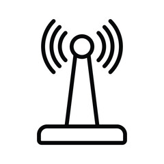 A broadband network antenna icon design, premium vector