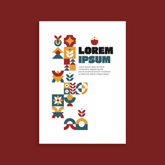 Abstract Geometric Mosaic Flyer and Cover Background Design