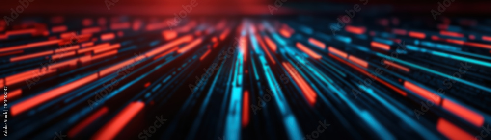 Poster futuristic abstract background with dynamic neon lines and glowing light streaks, perfect for techno