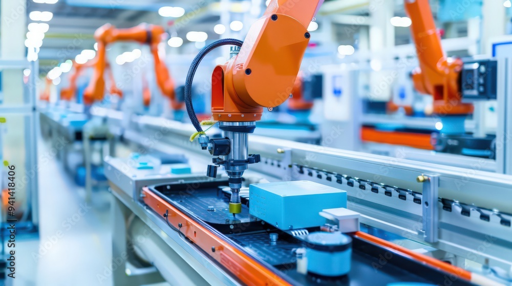 Poster implementation of iot sensors in the factory floor, enabling real-time monitoring