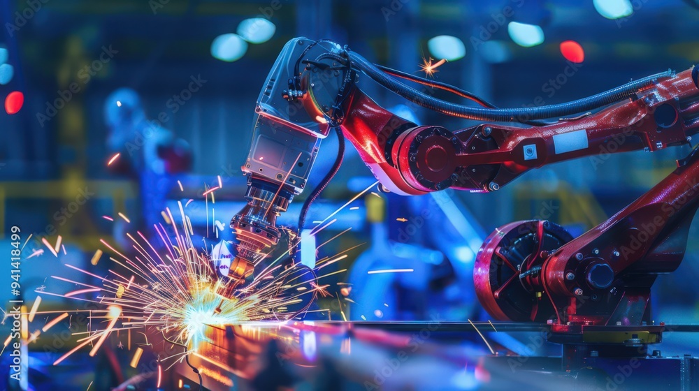 Poster explore the implementation of robotic welding and assembly stations