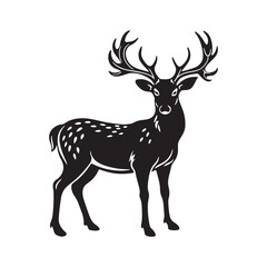 Fototapeta premium Deer Silhouette Vector Illustration Download.