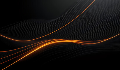 Dark grey background with orange glowing lines for social media post, business, advertising events