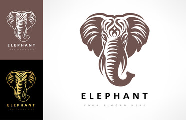 Elephant logo vector. Animal design.