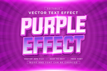 Purple Effect 3D editable text effect style