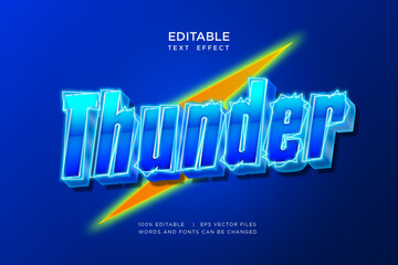 thunder with storm EDITABLE TEXT EFFECT