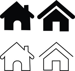 Web home icon for apps and websites, House icon, Home sign in circle or Main page icon. Home Flat Icon. Pixel Perfect. For Mobile and Web.