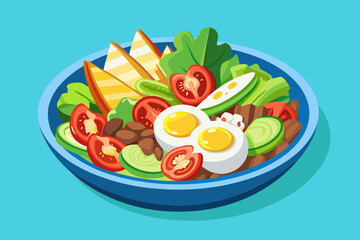 Animation of salad Ingredients