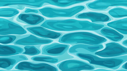 Illustrative image of clear blue water with abstract wave patterns, creating a vibrant and calming effect, ideal for backgrounds or design projects.