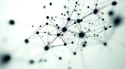 CG Abstract Neural Network: A CG representation of a neural network, with interconnected nodes and lines, floating against a white background.
