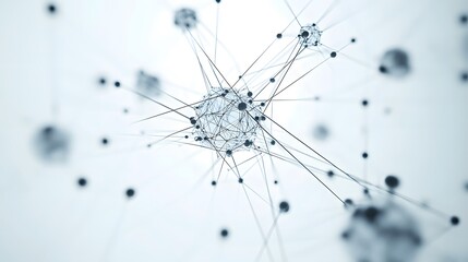 CG Abstract Neural Network: A CG representation of a neural network, with interconnected nodes and lines, floating against a white background.
