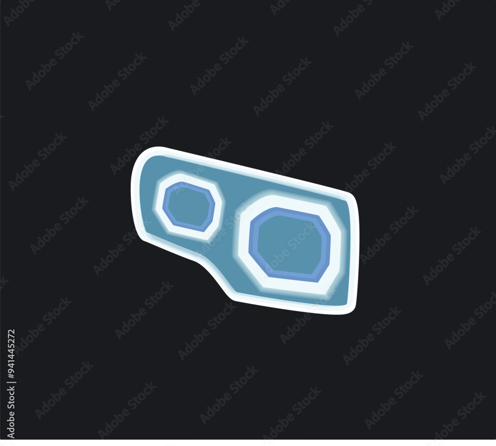 Poster futuristic glowing interface element is displaying data on a hud