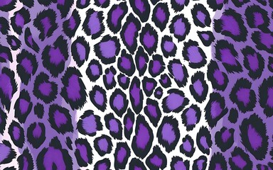 Obraz premium Luxury Purple Leopard Fur Texture Background for Trendy Designs