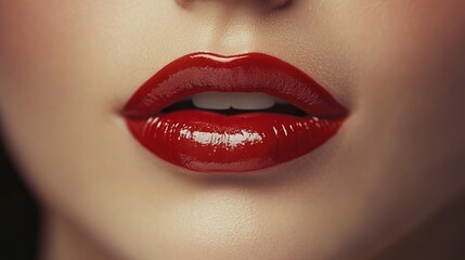 Fototapeta premium Enhance your lips with hyaluronic acid injections for a plump and youthful pout. Protect them with nourishing lip balm and enhance their beauty with hygienic lipstick. 