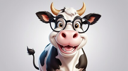 Ein S&uuml;&szlig;e Cartoon Kuh