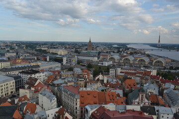 Fototapeta premium Bird`s eye view of the city