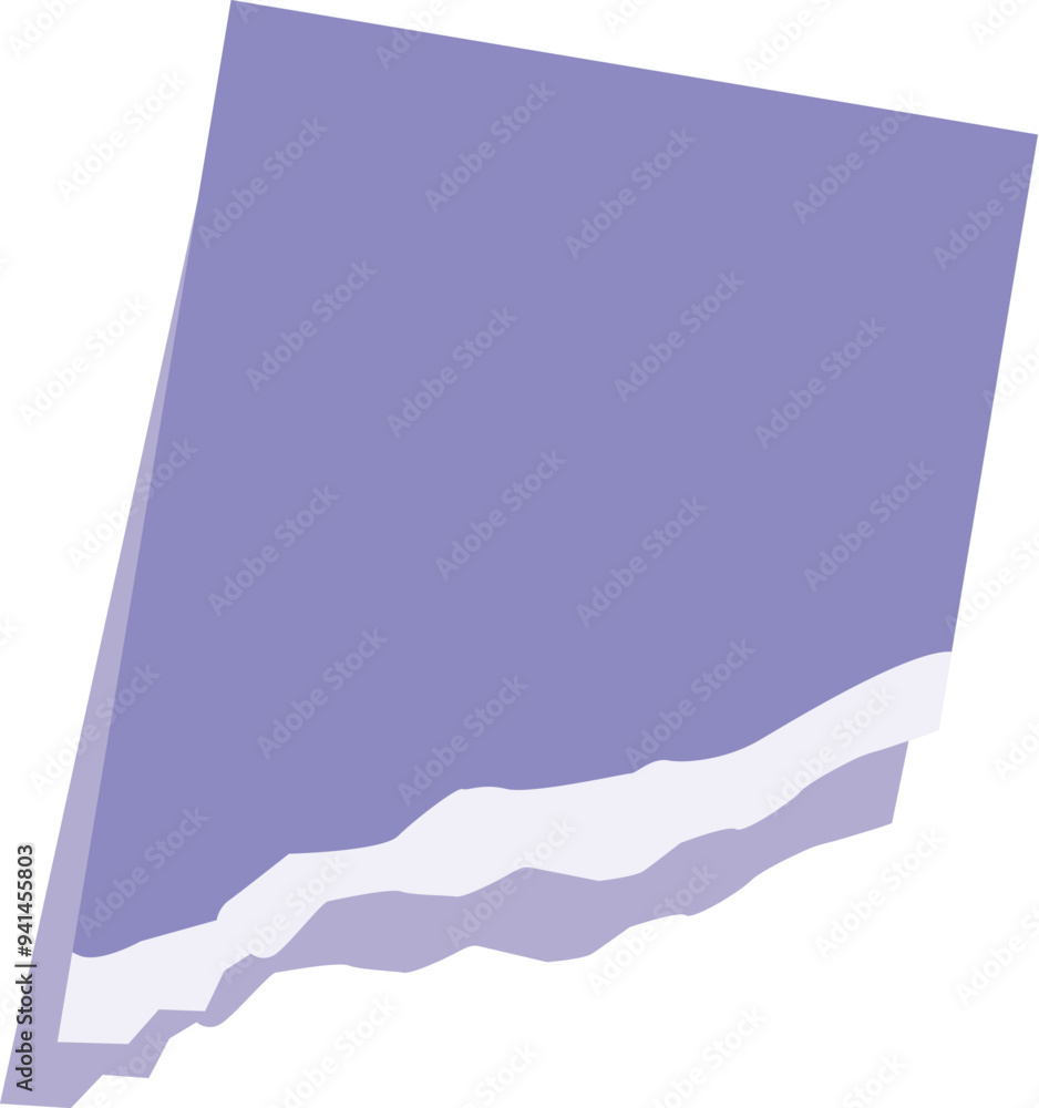 Aufkleber torn piece of purple paper is creating a ripped effect with a shadow