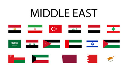 Flags of the Middle East countries