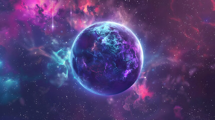 Fototapeta premium Planetary Nebula space element watercolor style